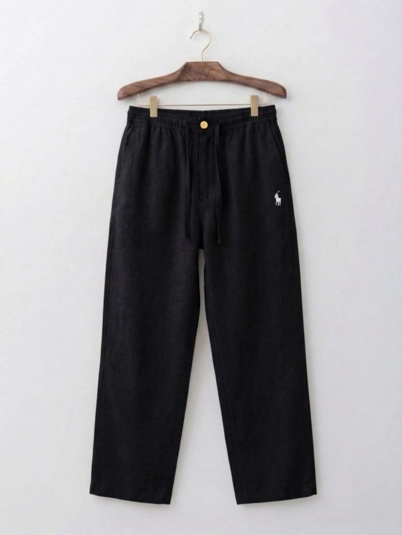 Black rimi cotton baggy pant (polo)