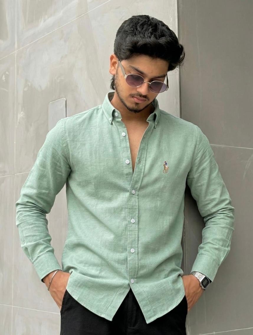 Light olive polo solid color shirt (premium)